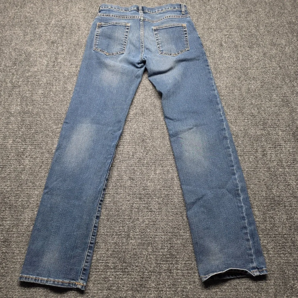 GAP Kids Boys Stretch Straight Jeans Size 16 Medium Wash Adjustable Waist Blue